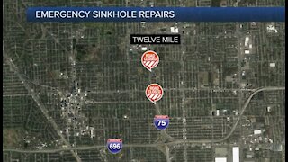 NB I-75 closed from I-696 to 12 Mile for emergency repairs due to sinkhole