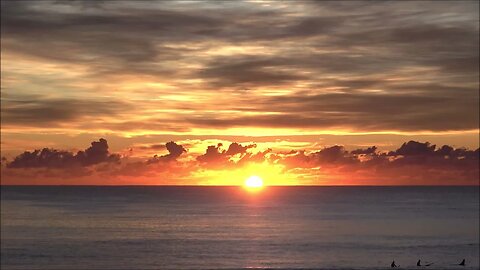 Pacific ocean relaxing sunrise.