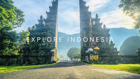 Travel to Indonesia | 4K mountains, waterfall | relaxing music |study music