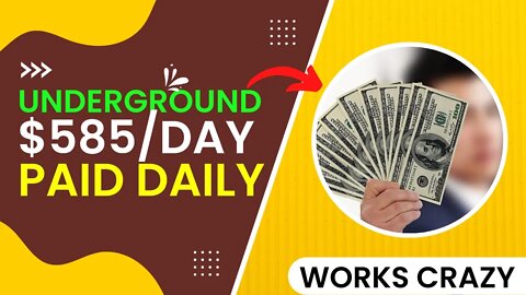 (UNDERGROUND) $585 Per Day, CPA Marketing Method, CPA Marketing For Beginners