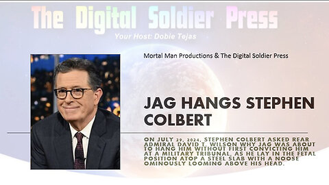 Sept 5, JAG Hangs Career Criminal Pedophile Stephen Colbert