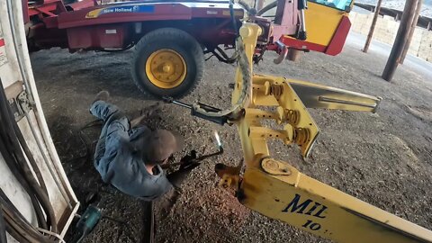 Welding Repair on a Mil Stak bale loader.