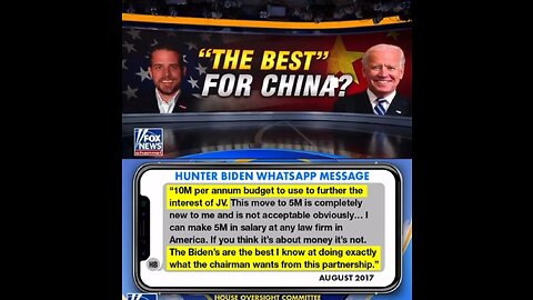 BIDEN CRIME FAMILY - Hunter Biden demanding $10M for a ‘Joint Venture’ with CCP