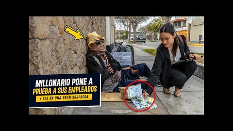 Millonario prueba honestidad y valores a empleados Millonario puso a prueba a sus trabajadores