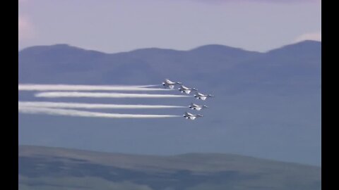 Thunderbirds set to fly over Las Vegas on return from an air show Monday