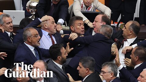 Brawl erupts in Turkish parliament during debate