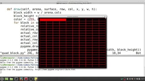 Python Tetris Part 6 (moving block)