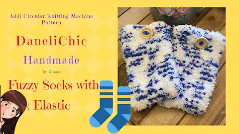 22 Pin Knitting Machine // Fuzzy Socks Pattern // Free Pattern // DIY Instructions