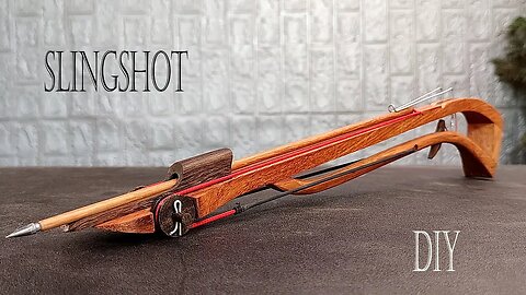 Unique "double roller" slingshot crossbow | Wooden DIY