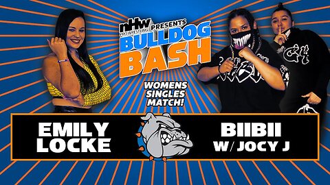 Emily Locke vs BiiBii with Jocy J Bulldog Bash 23