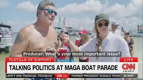 CNN reporter gets owned at a Trump boat event