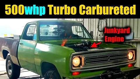 Testing My Junkyard LS Turbo Carbureted 4.8L Dyno Numbers | LS Swapped Dodge W100 | Carbureted LS |