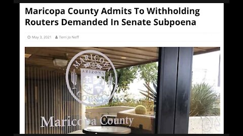 Maricopa County Fails to Turn Over Images of Routers to Auditors, thus blocking the subpoena.