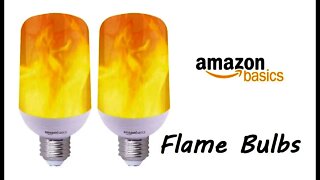 Spooky flame bulbs for halloween amazonbasics LED unboxing and review