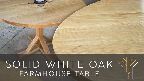 White Oak Round Dining Table