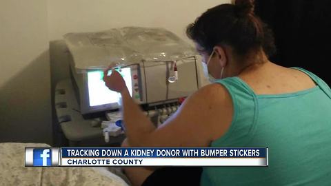 Port Charlotte family uses window stickers to search for kidney donor