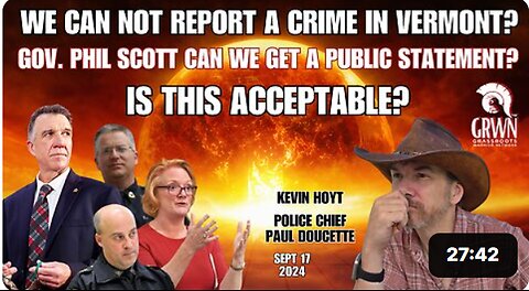 NO WHERE to report CRIMES IN VERMONT? Gov Phil Scott can we get a public statement?