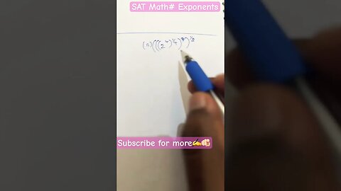 Simplifying exponents #satmath #youtubeshorts #mathtrick