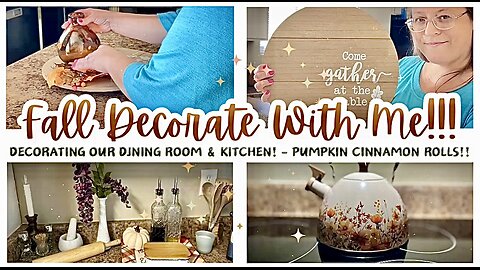 Fall Decorate with Me! Kitchen & Dining Room!!