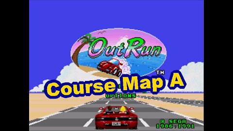 Outrun Course Map A (Mega Drive) (Genesis)