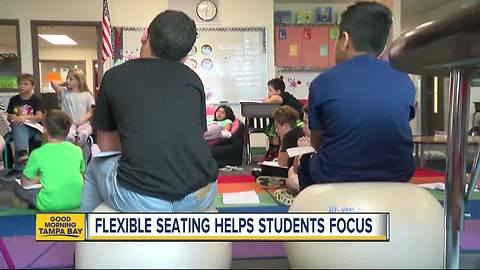 Local schools replace school chairs with bouncy balls to help kids focus