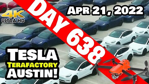 GIGA TEXAS PUMPS OUT MODEL Ys! - Tesla Gigafactory Austin 4K Day 638 - 4/21/22-Tesla Terafactory TX