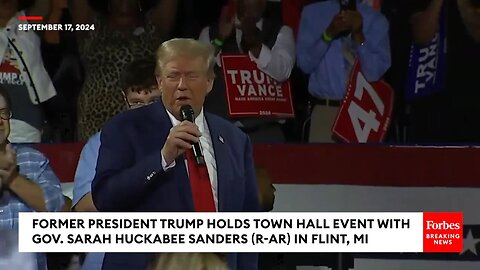 FULL SPEECH: President Trump Hosts a Town Hall with Gov. Sarah Sanders in Flint, MI - 9/17/24