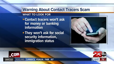 Warning about contract tracers scam