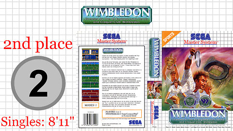 Wimbledon [SMS] Singles Match [8'11"] 2nd place🥈 | SEGA Master System