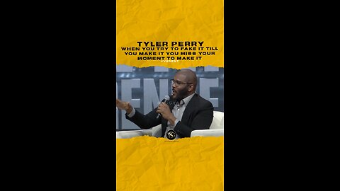 @tylerperry When you try to fake it till you make it you miss your moment to make it.