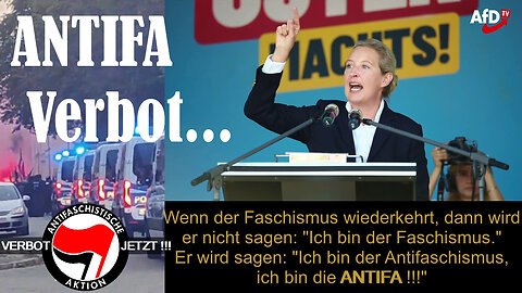 ANTIFA Verbot JETZT! Alice Weidel am 31.08.2024 in Erfurt.