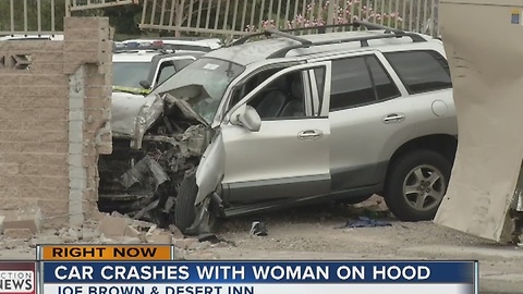 Witnesses report woman riding on top of speeding car