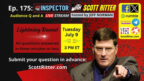 Ask the Inspector Ep. 175 (streams live on July 9 at 3 PM ET)