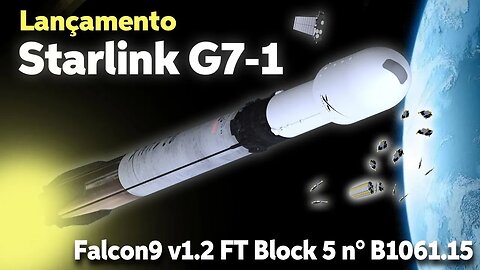 LANÇAMENTO DO FOGUETE FALCON 9 B1061.15 / STARLINK G7-1