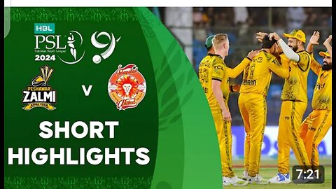 Short Highlight Peshawar zalmi vs islamabad united semi final psl 9