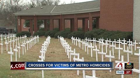 Crosses put up for victims of metro homicides