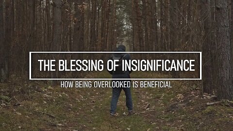 The Blessing of Insignificance - How Being Insignificant is Beneficial | Motivation