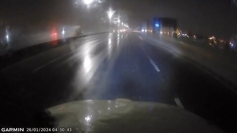 Vehicle Speeding In The Rain Crashes On Highway 401