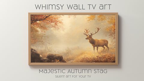 Majestic Autumn Stag: Silent Art For Your TV