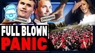 Massive Trump Event SHUT DOWN Kamala Harris MUST PANIC! Girl FLASHES Charlie Kirk To Get Him Banned!