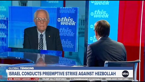 After Hezbollah Attacks Israel Bernie Sanders Says They're Trying To Deescalate