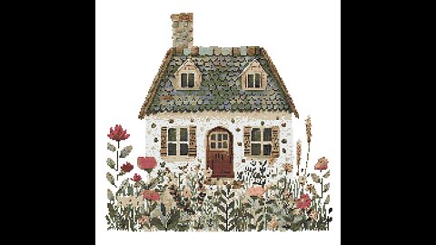 WATERCOLOUR COTTAGE Cross Stitch Pattern by Welovit | welovit.net | #welovit