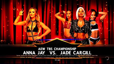 AEW Double or Nothing 2022 Jade Cargill w/ K Hogan & R Velvet vs Anna Jay for the AEW TBS Title