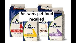 Dog Pet food recall