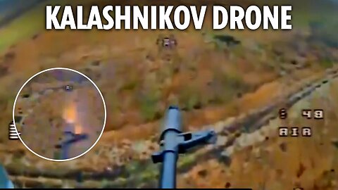 Watch Ukraine unleash 'Queen Hornet' drone strapped with AK-47 to blast Russian troops