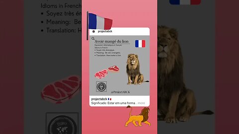 🇫🇷 Avoir mangé du lion