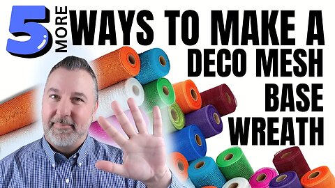 5 Ways to Make a Base Deco Mesh Wreath - How to make a Wreath Compilation 2023 #wreathtutorial