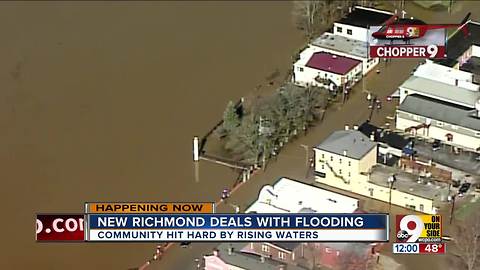 New Richmond waits for Ohio River floodwaters to recede