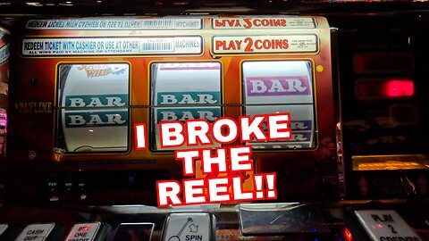 I BROKE THE REEL!! Super Joker Wild Slot Machine