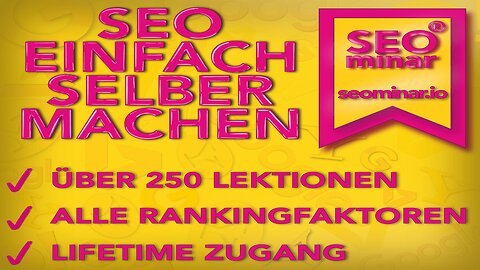 🚀 SEOminar® - SEOMINATOR: Dein Schlüssel zum SEO-Erfolg!